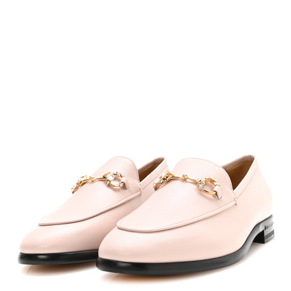 Gucci Malaga Kid Crystal Horsebit Womens Jordaan Loafers 40 Pink Hibiscus 4 of 9
