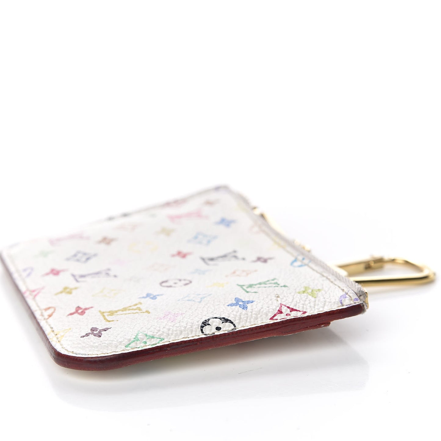 Monogram Multicolor Key Pouch White Litchi