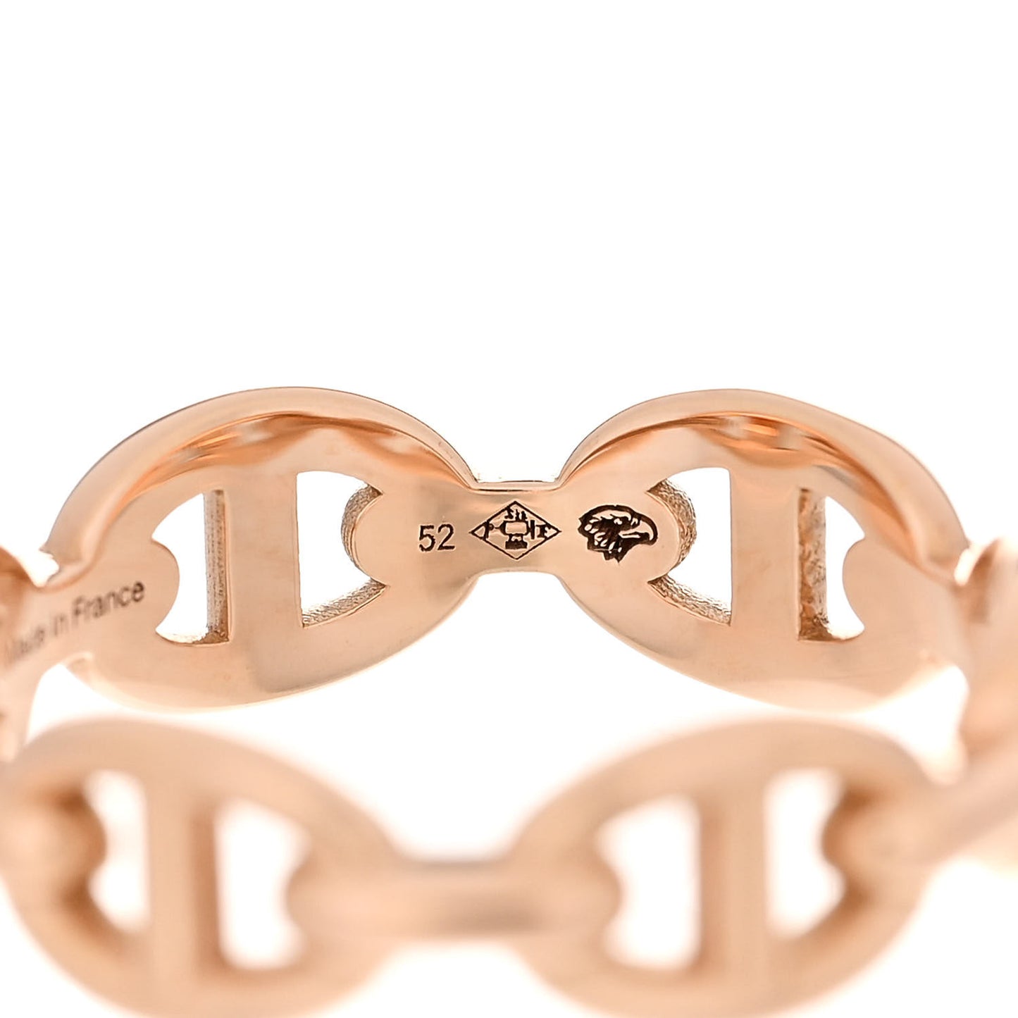 18K Rose Gold PM Chaine d'Ancre Enchainee Ring 52 6