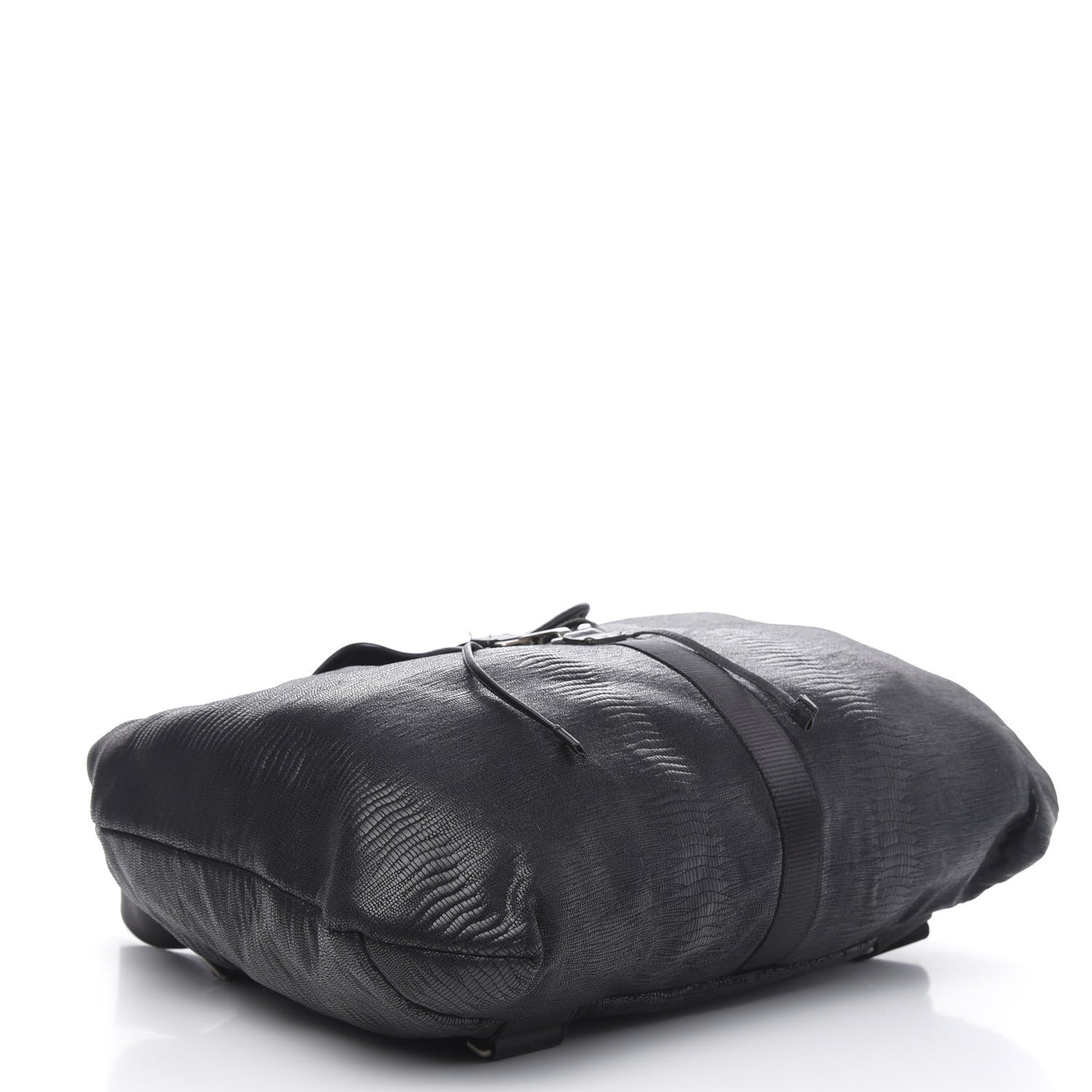 Chanel Lizard Printed Jersey Backpack Black 3 of 9