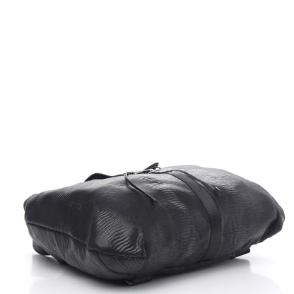 Chanel Lizard Printed Jersey Backpack Black 3 of 9