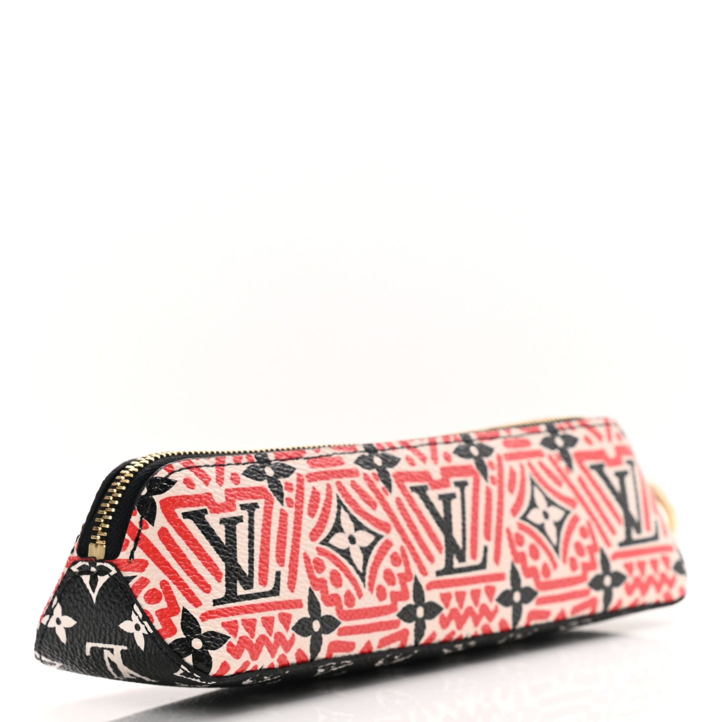 Monogram Giant Crafty Elizabeth Pencil Pouch Creme Rouge Black