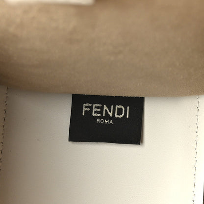 Fendi Vitello King Plexiglass Logo Embossed Small Fendi Sunshine Shopper Tote White Rice 6 of 9