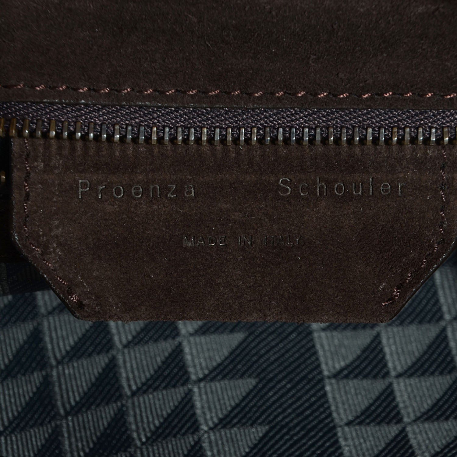 Proenza Schouler Suede Fringed PS1 Crossbody Pouch Messenger Bark 10 of 14