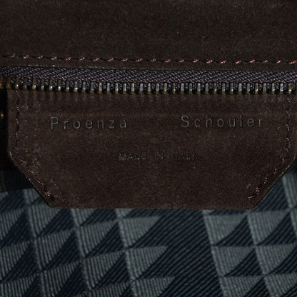 Proenza Schouler Suede Fringed PS1 Crossbody Pouch Messenger Bark 10 of 14