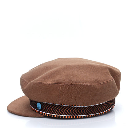 Hermes Cotton Hemp Cavale Cap 56 Gold Marron Jaune 4 of 8
