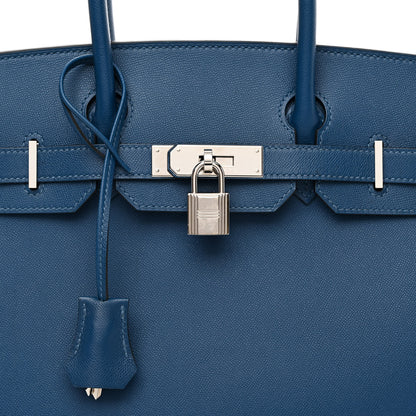 Hermes Madame Calfskin Birkin Sellier 30 Deep Blue 8 of 12