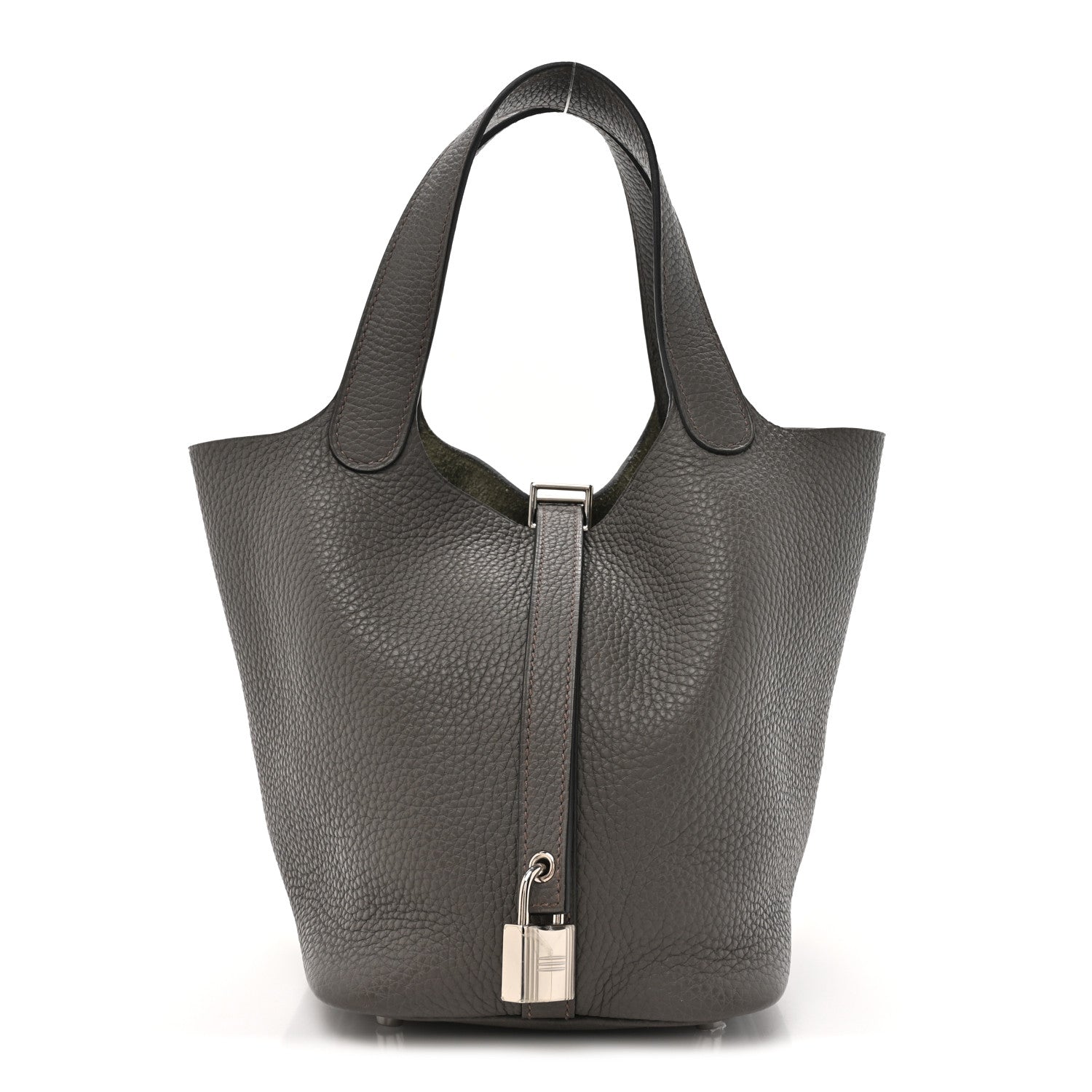 Hermes Taurillon Clemence Picotin Lock 18 PM Gris Asphalte 1 of 13