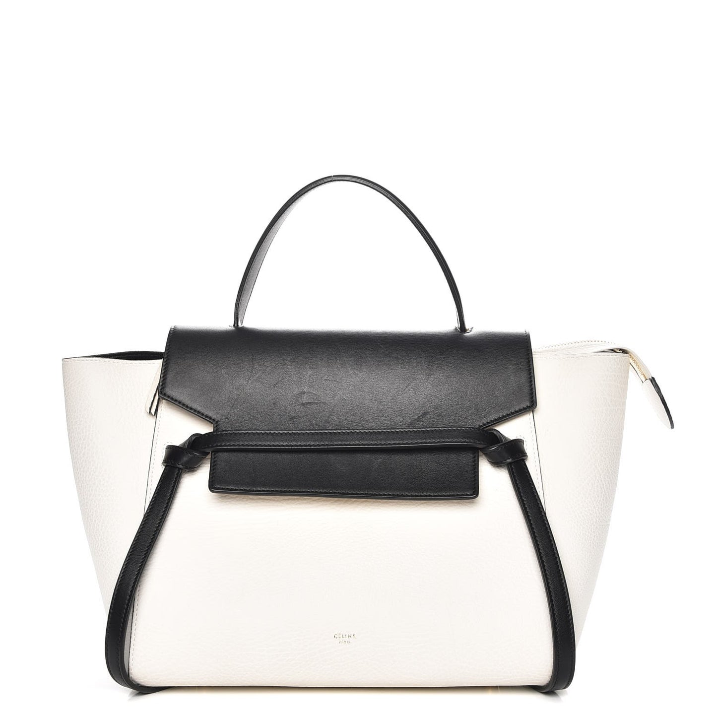 Elephant Calfskin Mini Belt Bag White