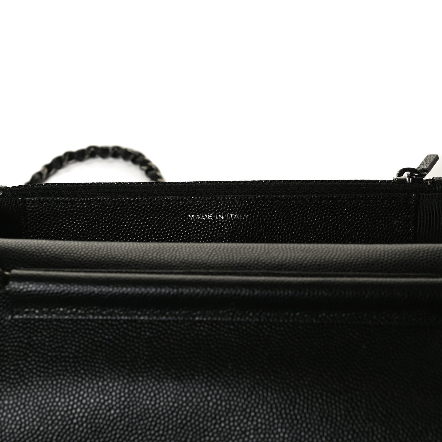Caviar Quilted Boy Wallet On Chain WOC Black