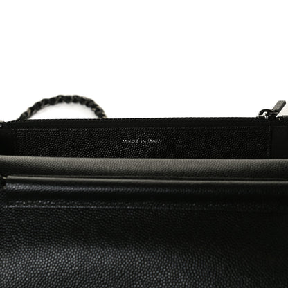 Chanel Caviar Quilted Boy Wallet On Chain WOC Black 7 of 12