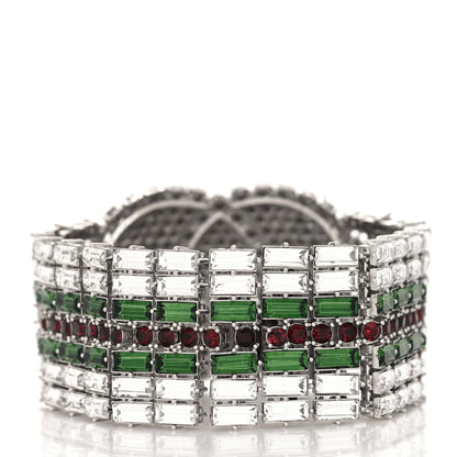 Gucci Crystals Double G Web Tennis Bracelet L Multicolor 3 of 5