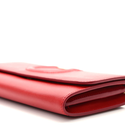 Salvatore Ferragamo Calfskin City Wallet On Chain Red 9 of 11
