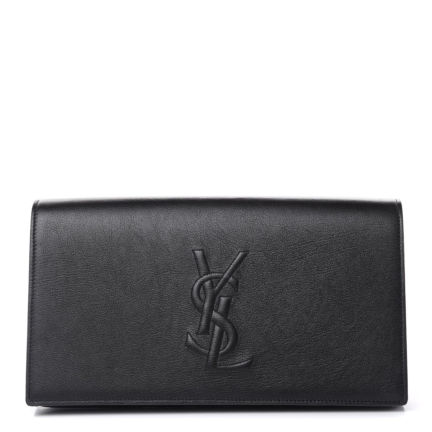 Calfskin Monogram Large Belle De Jour Clutch Black