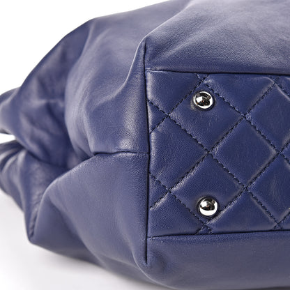 Chanel Calfskin Large Trianon Tote Navy Blue 9 of 10