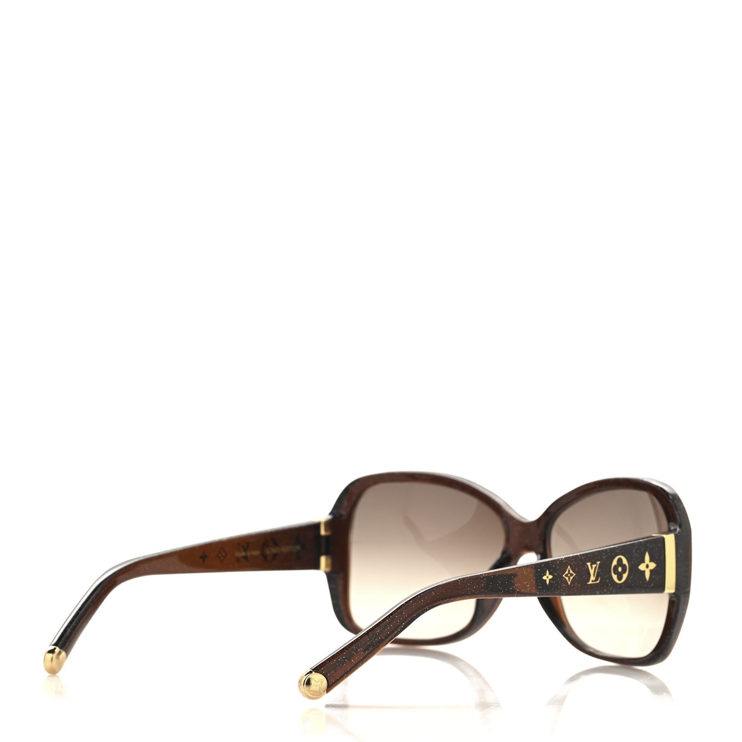 Acetate Obsession Round Sunglasses Z1856E Brown Glitter