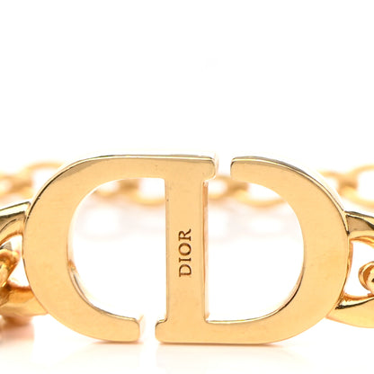 Christian Dior Metal CD Choker Necklace Gold Pink 6 of 6