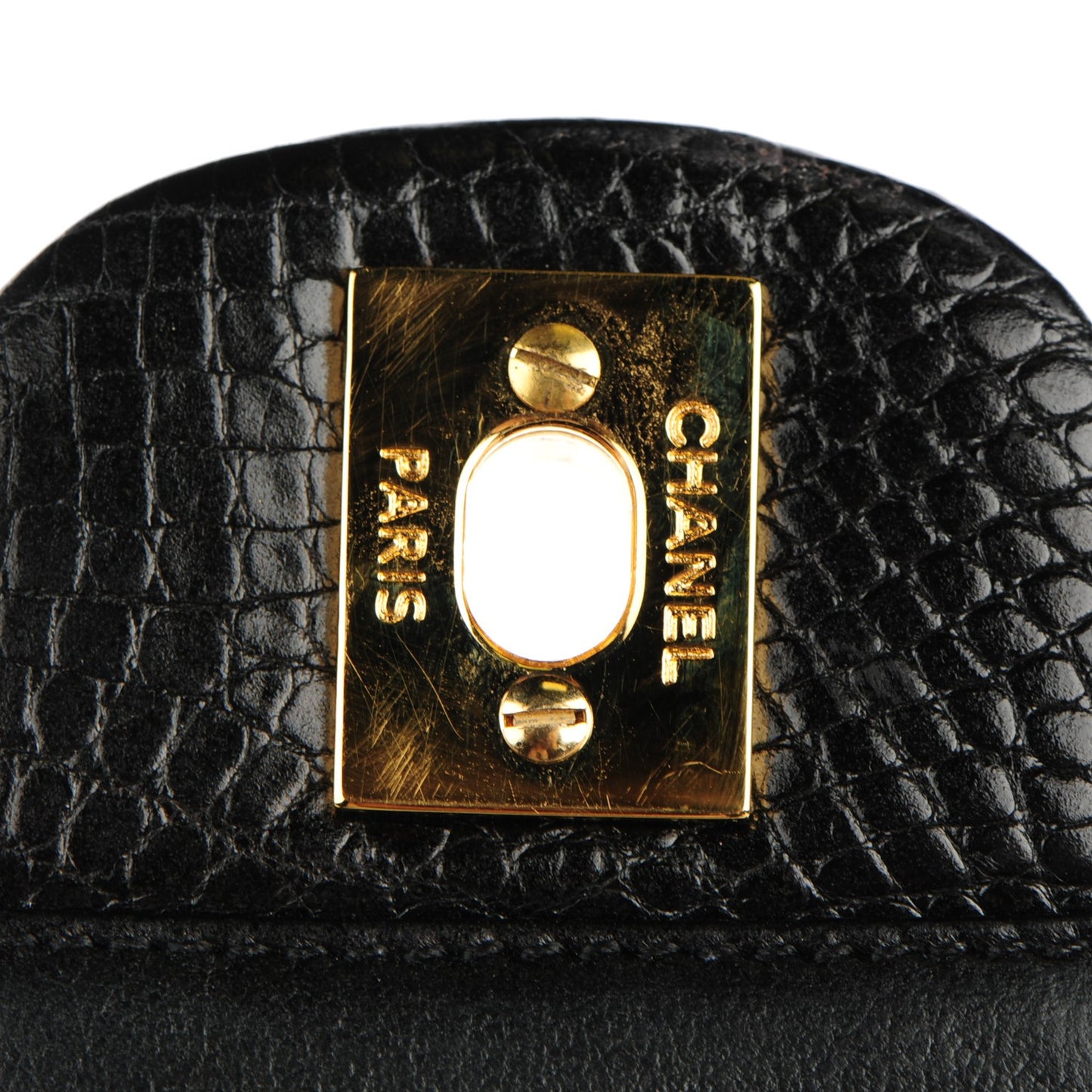 Alligator Medium Double Flap Black