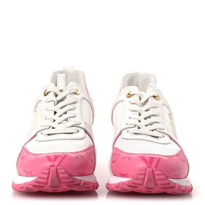 Louis Vuitton Calfskin Monogram Run Away Sneakers 38.5 White Pink 3 of 14