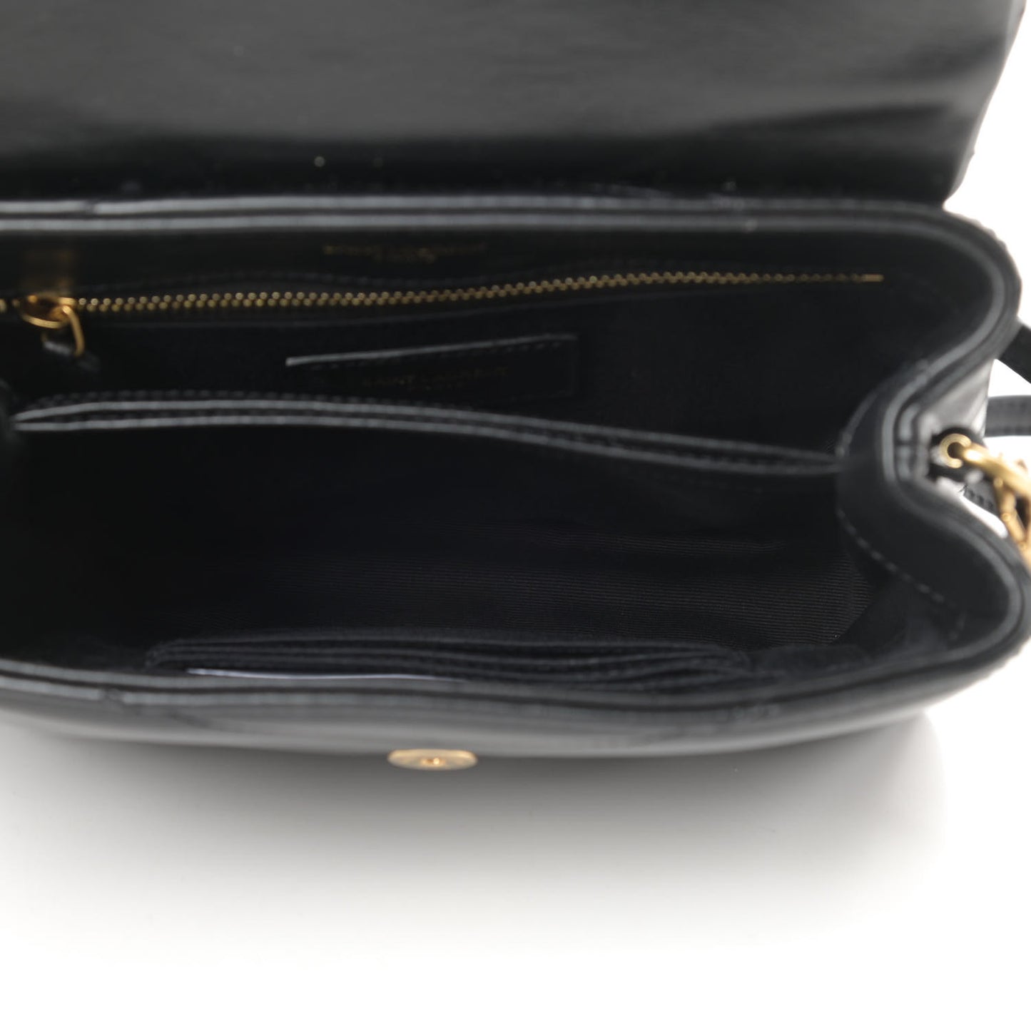 Calfskin Y Quilted Monogram Toy Loulou Crossbody Bag Black
