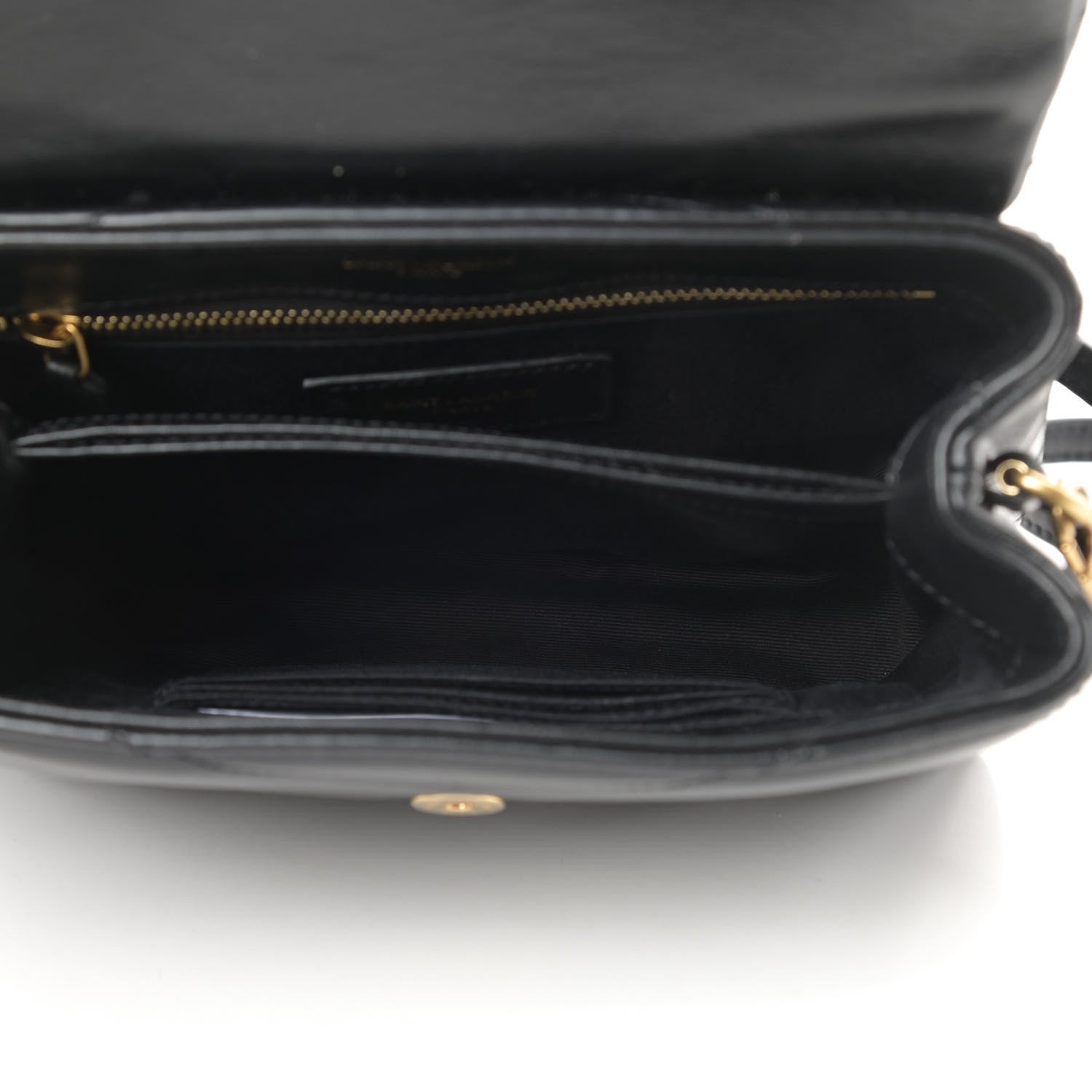 Saint Laurent Calfskin Y Quilted Monogram Toy Loulou Crossbody Bag Black 5 of 12