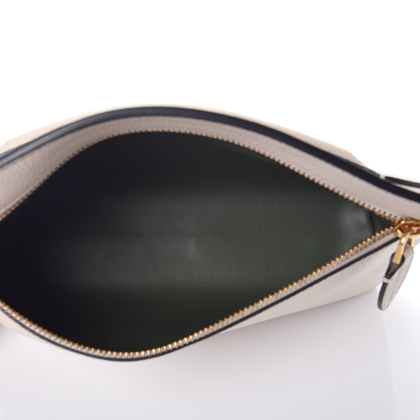 Grainy Calfskin Wristlet Clutch Stone