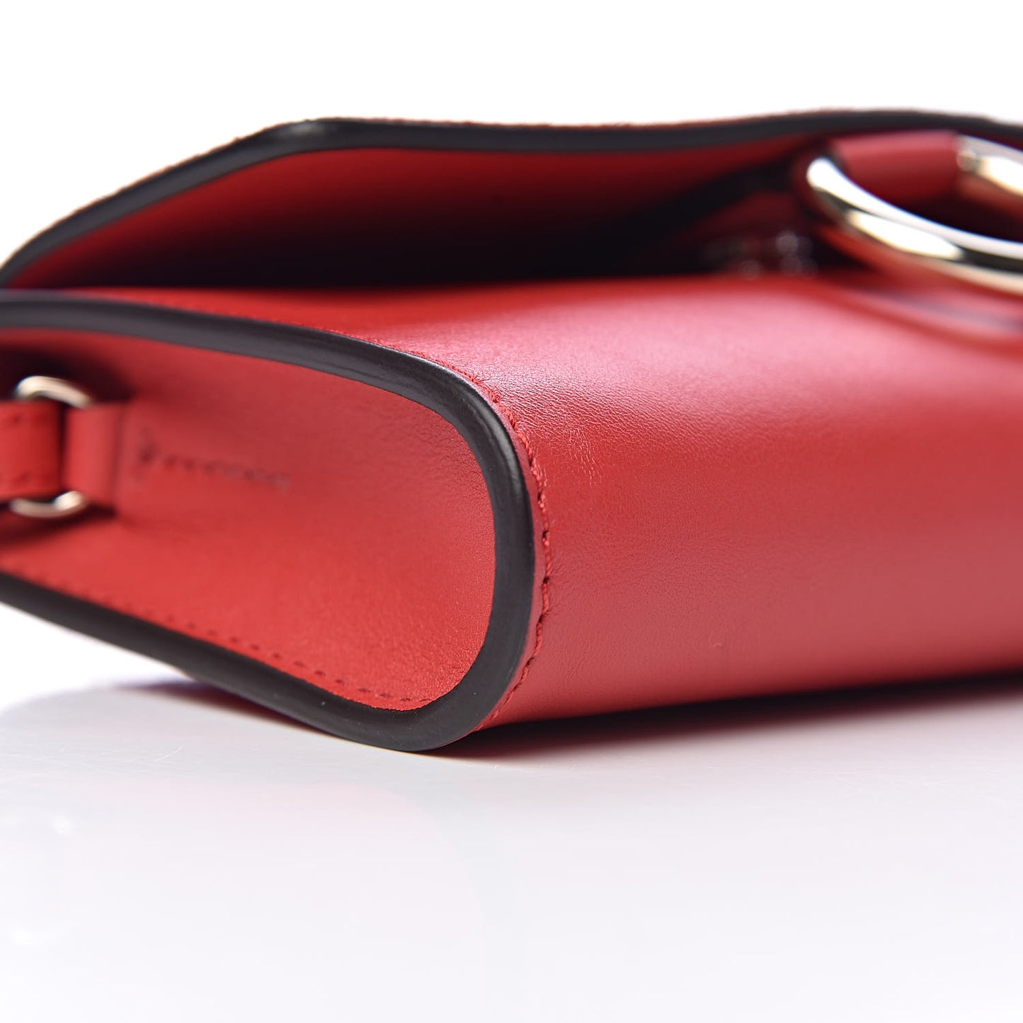 Suede Calfskin Mini Faye Shoulder Bag Plaid Red