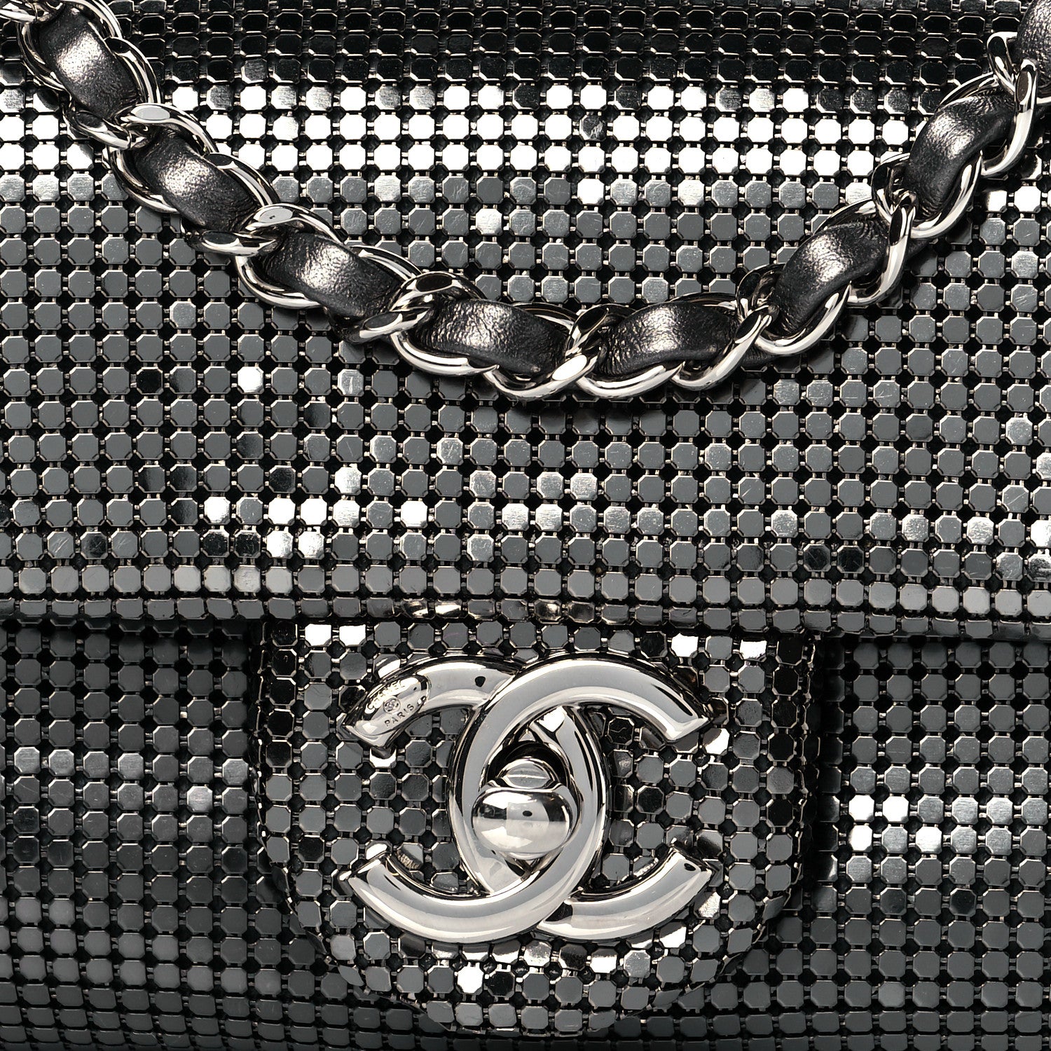 Chanel Faded Metallic Mesh Extra Mini Flap Silver 8 of 10