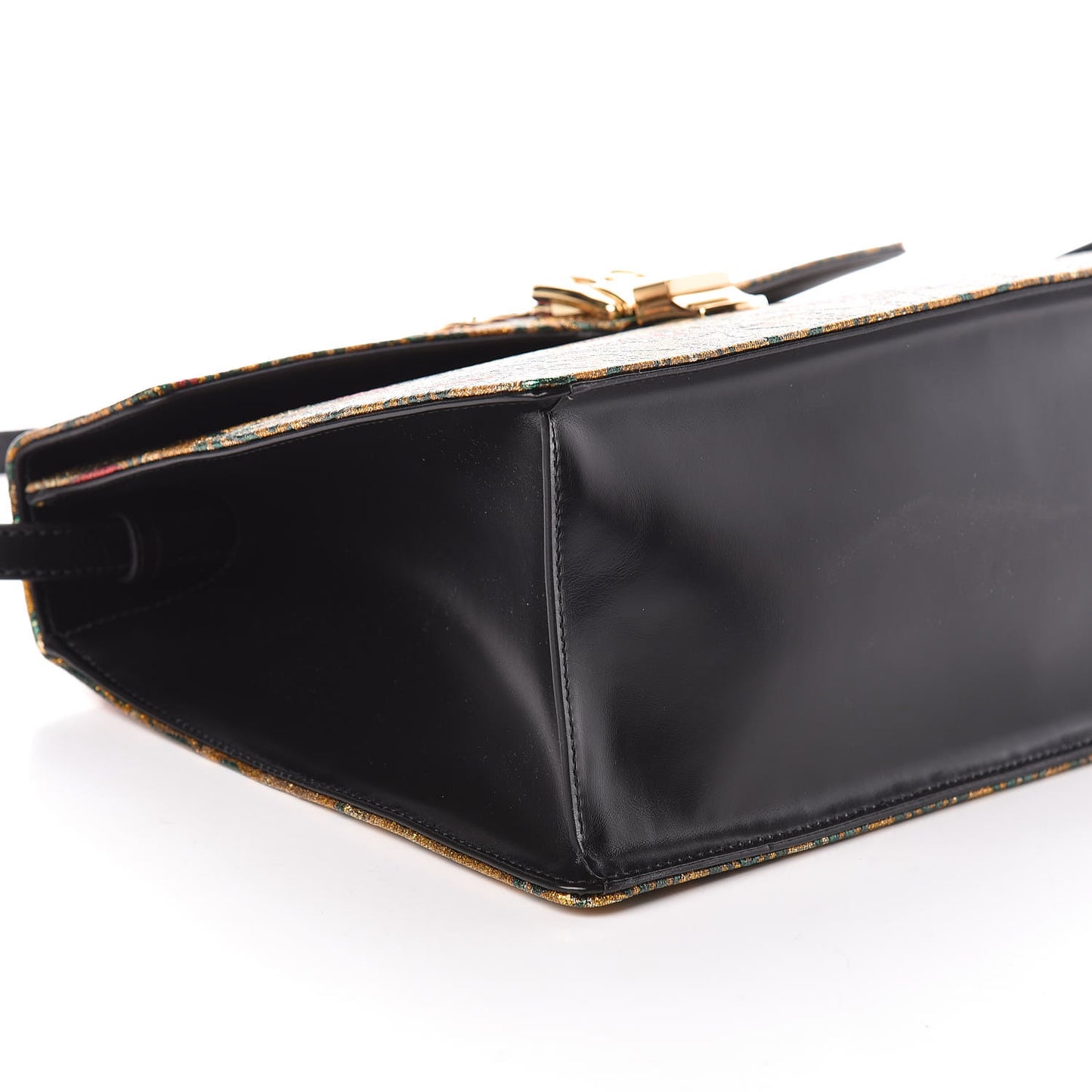Iridescent Brocade Medium Sylvie Top Handle Bag Gold