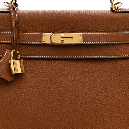 Hermes Togo Kelly Retourne 32 Gold 8 of 21