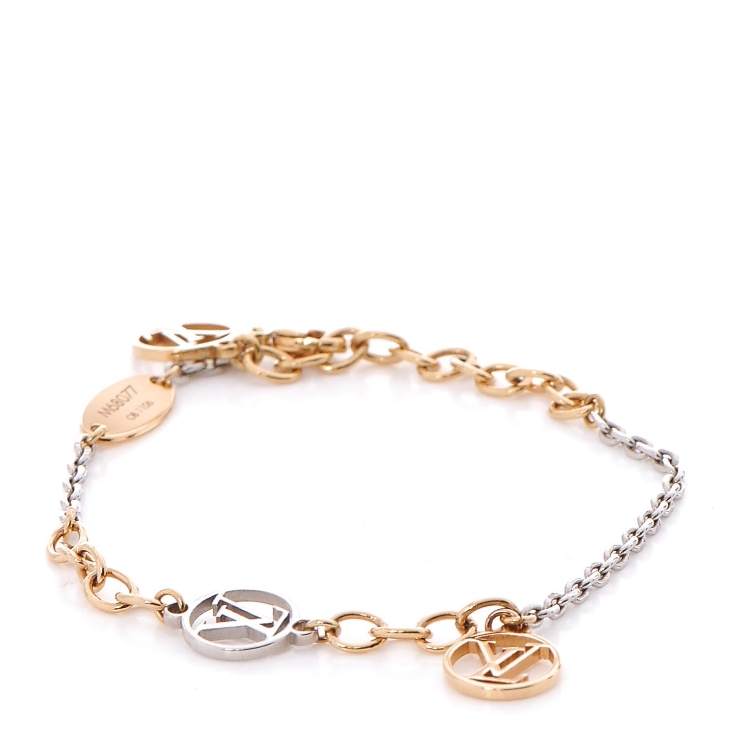 Louis Vuitton Logomania Bracelet Silver Gold 1 of 6