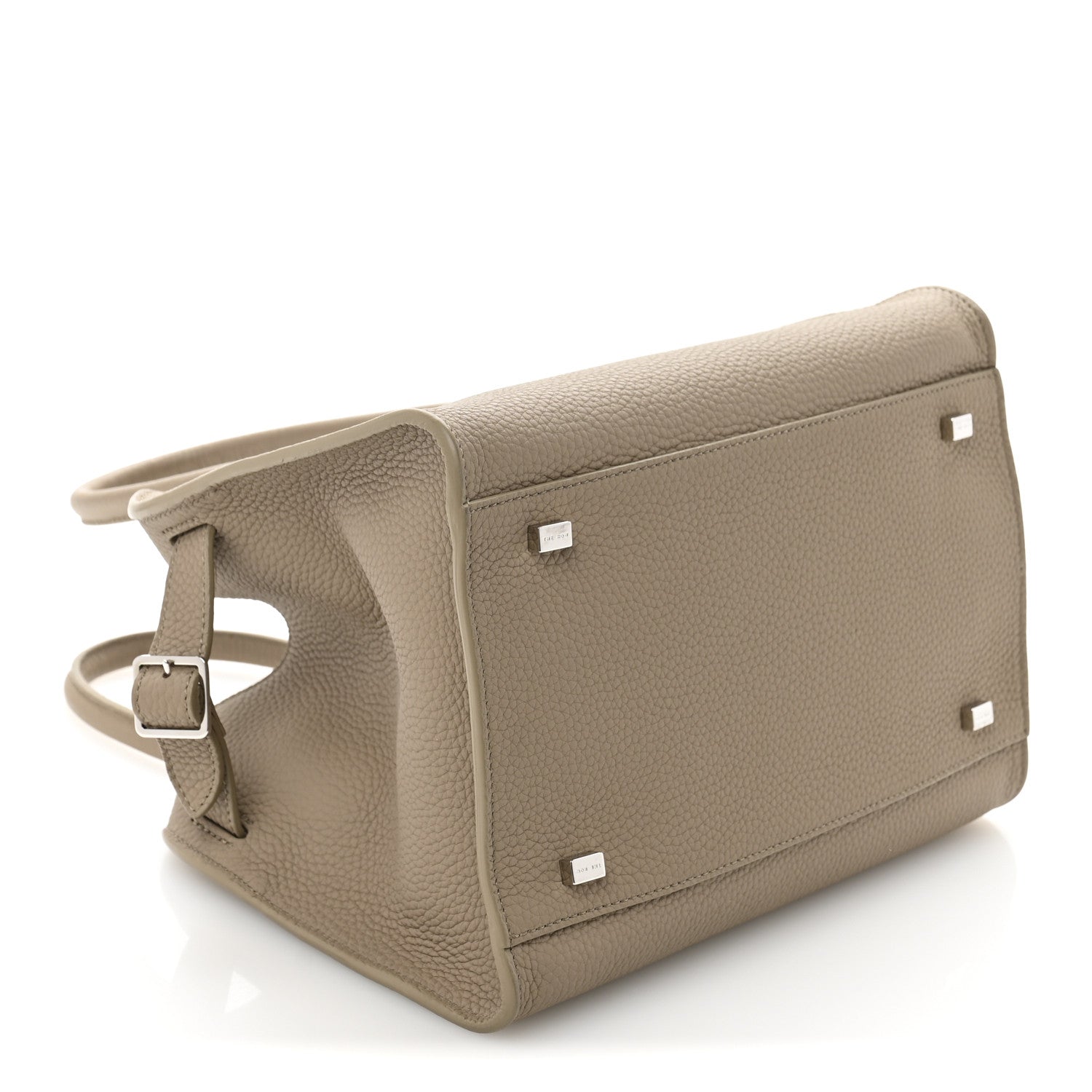 The Row Grained Calfskin Soft Margaux 10 Bag Dark Taupe 4 of 12