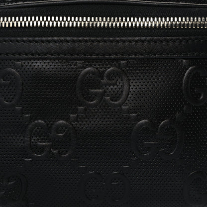 Gucci Calfskin GG Tennis Embossed Belt Bag Black 7 of 9
