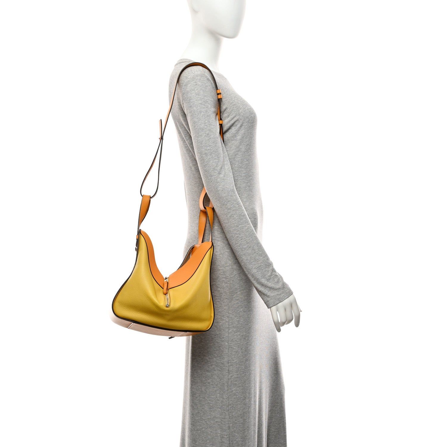 Loewe Calfskin Small Hammock Shoulder Bag Mandarin Yellow 2 of 10