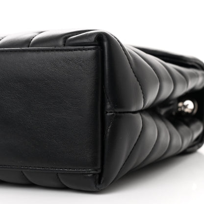 Saint Laurent Calfskin Y Quilted Monogram Small Loulou Chain Satchel Black 11 of 13