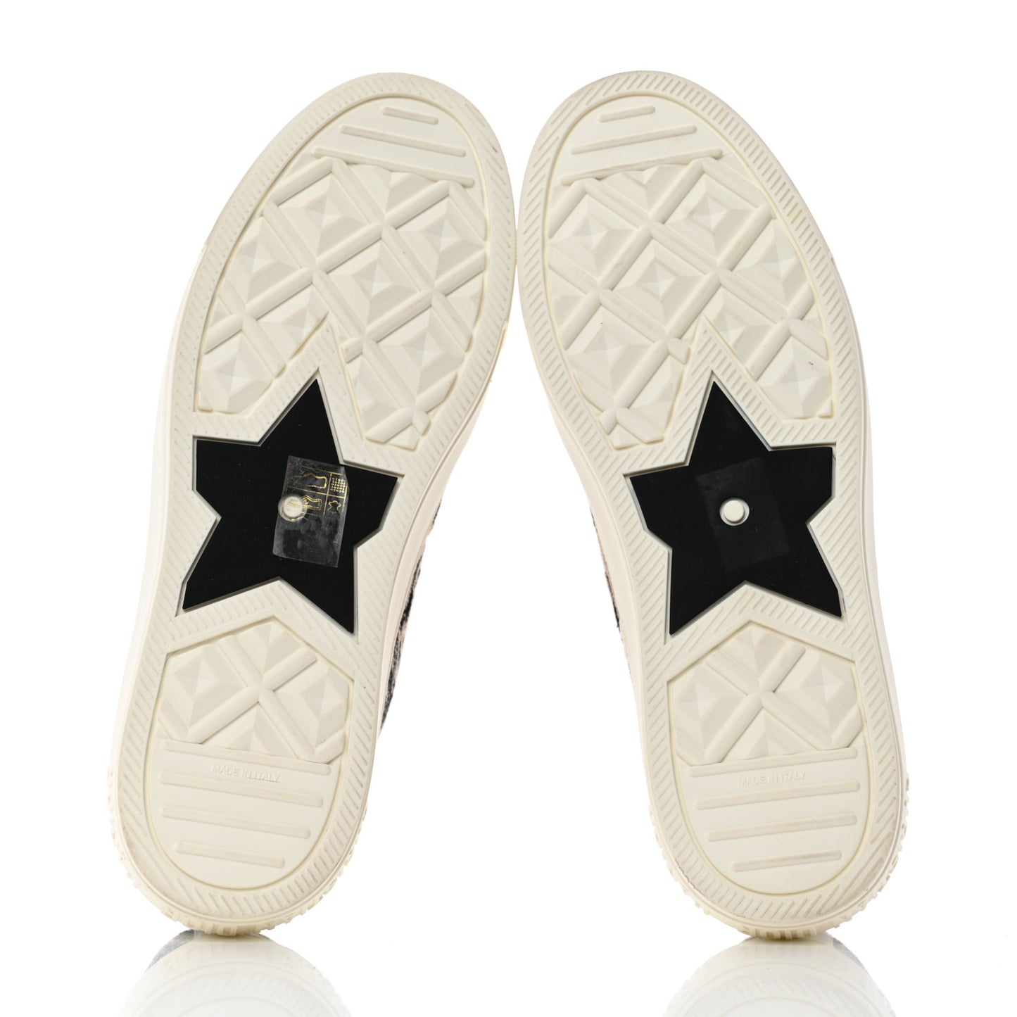 Canvas Toile De Jouy Embroidered Womens Walk'N'Dior Low Top Sneakers 40.5 Hazelnut Black