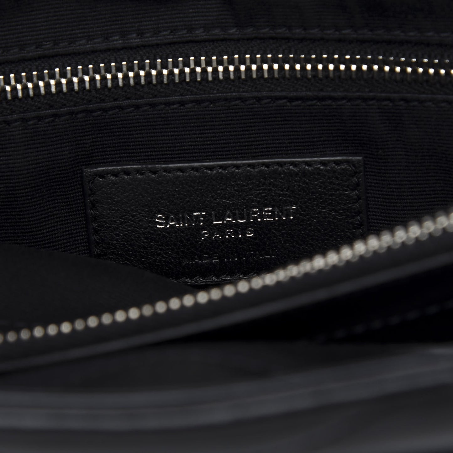 Calfskin Y Quilted Monogram Medium Loulou Chain Satchel Black