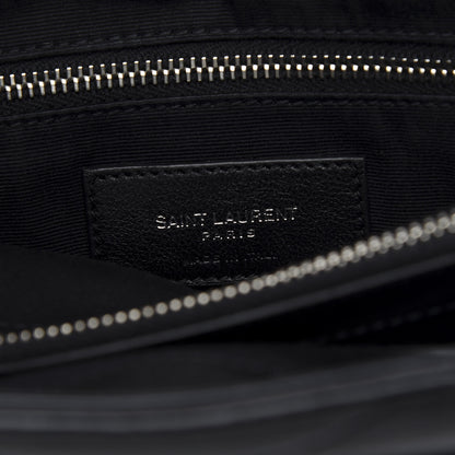 Saint Laurent Calfskin Y Quilted Monogram Medium Loulou Chain Satchel Black 11 of 12
