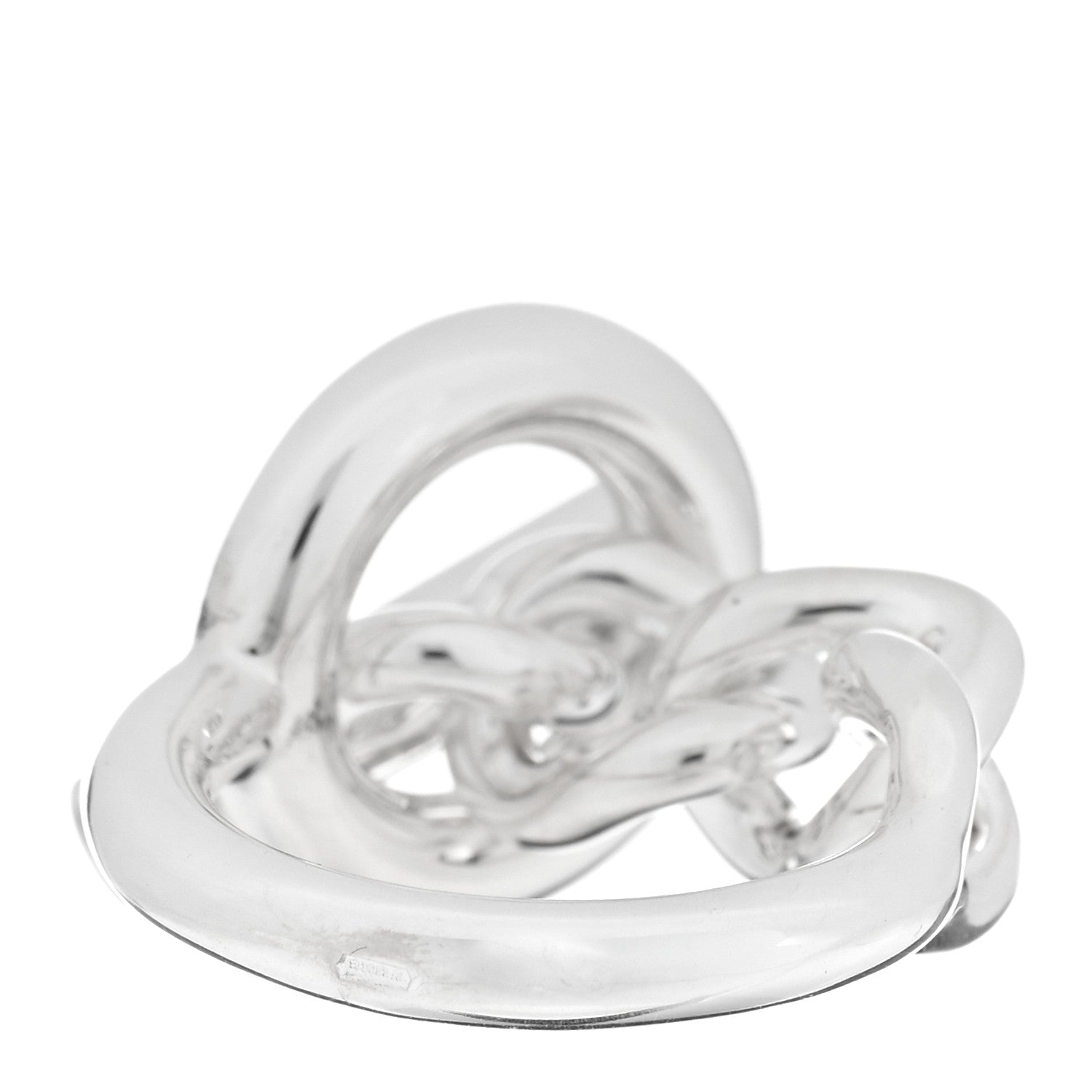 Hermes Sterling Silver GM Croisette Ring 54 6.75 3 of 5