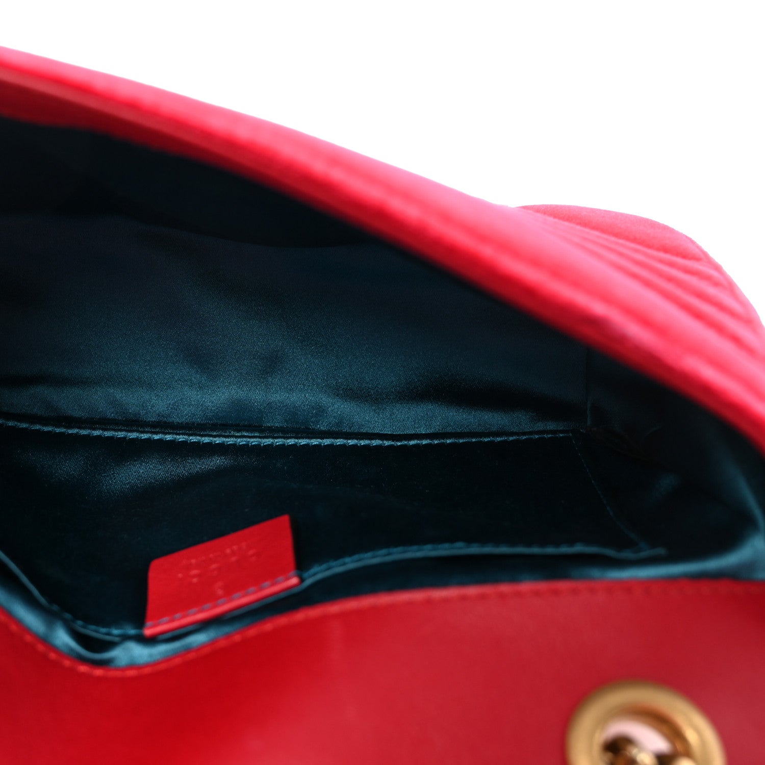 Gucci Velvet Matelasse Mini GG Marmont Shoulder Bag Hibiscus Red 5 of 10