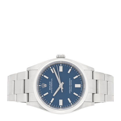 Rolex Stainless Steel 36mm Oyster Perpetual Watch Med Blue 126000 2 of 5