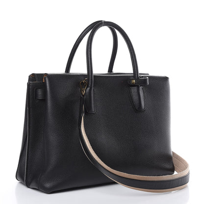 MCM Grained Calfskin Large Milla Tote Black 3 of 14