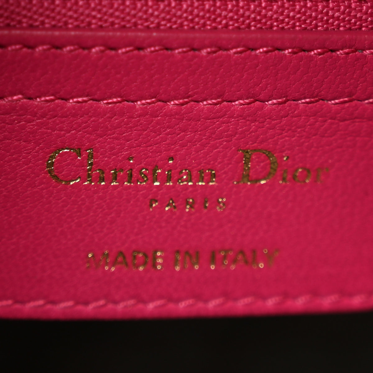 Lambskin Cannage Medium Lady Dior Pink