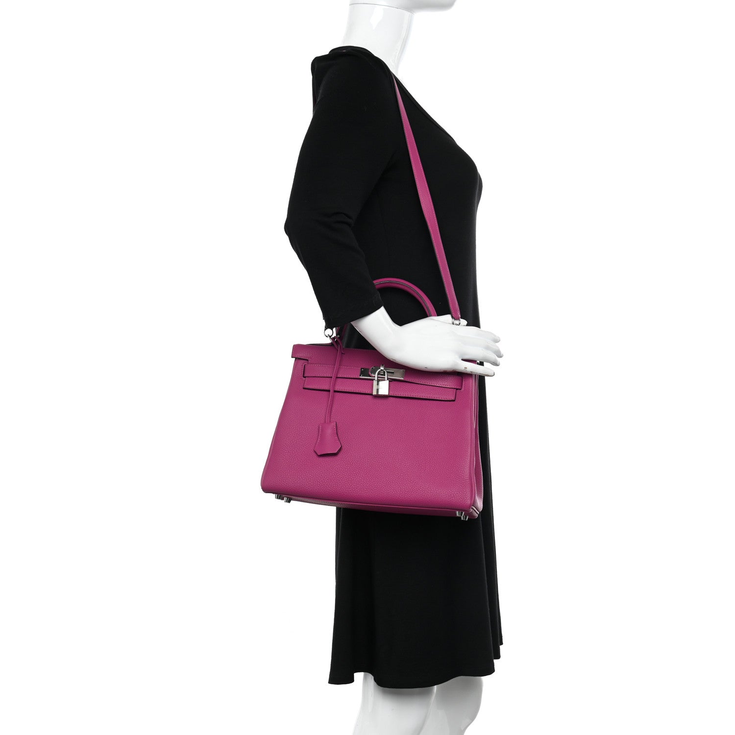Hermes Togo Kelly Retourne 28 Rose Pourpre 2 of 12