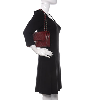 Chanel Caviar Quilted Medium Double Flap Dark Red 2 of 11