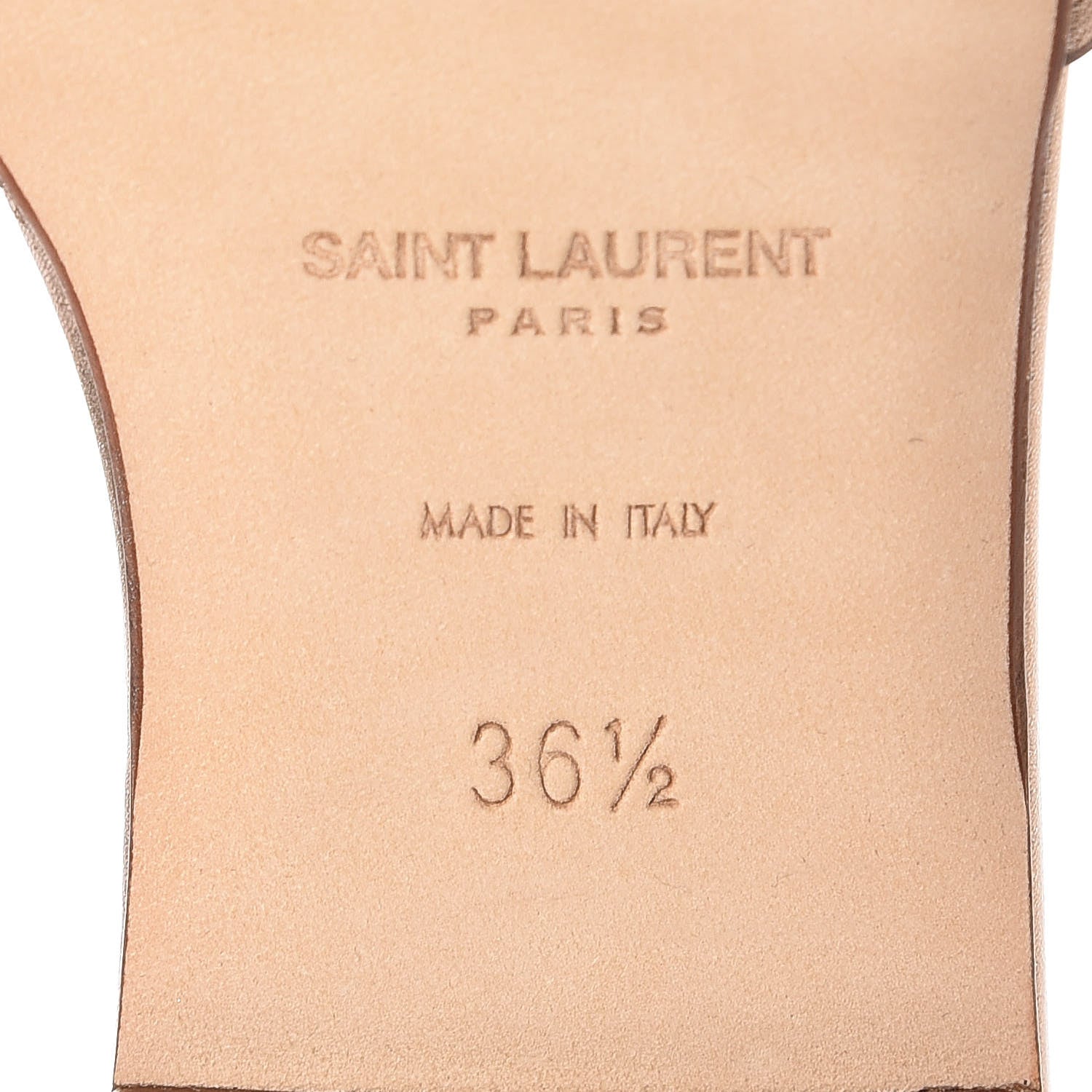 Saint Laurent Metallic Lambskin Nu Pied 05 Slide Sandals 36.5 Metal Blush 6 of 8