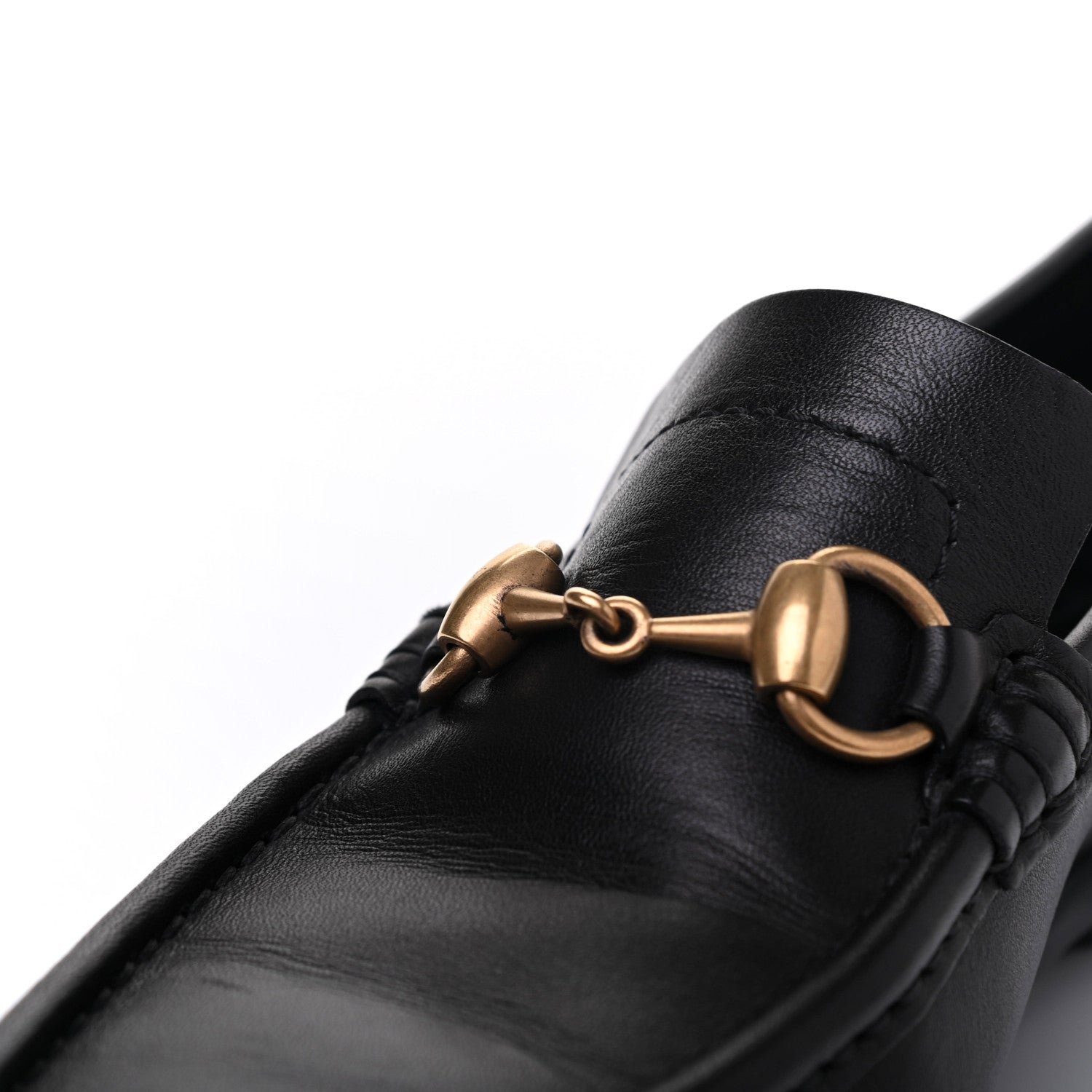 Gucci Calfskin Mens Horsebit Driver Loafers 7.5 Black 16 of 17