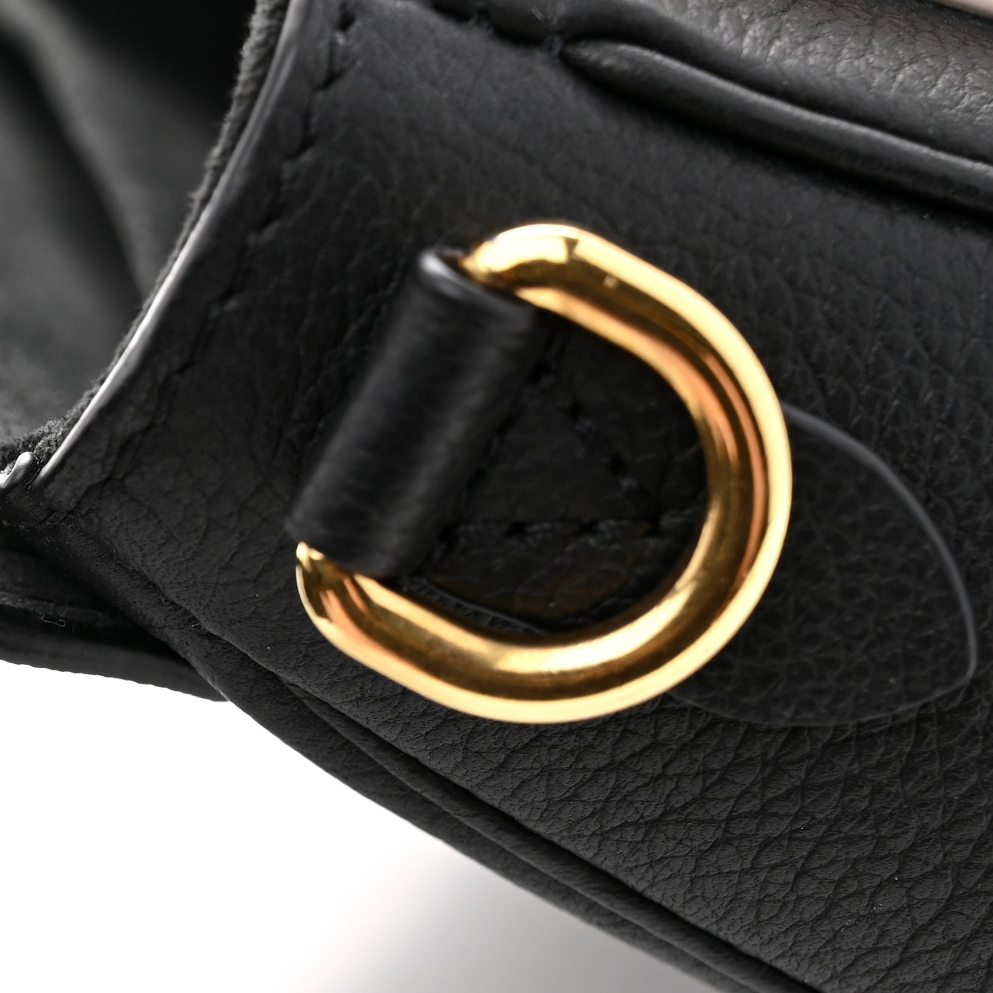 Grained Calfskin Lockme Tender Black