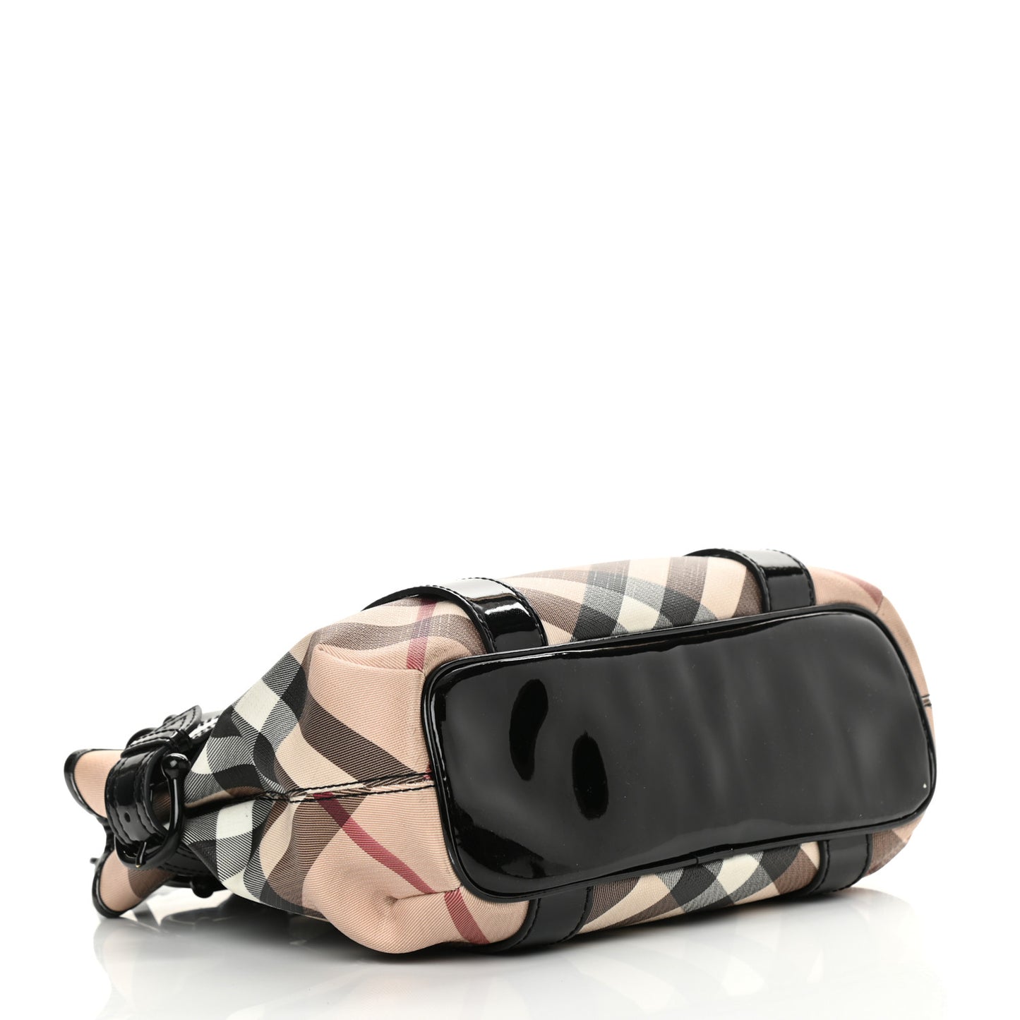 Patent Trim Nova Check Tote Black