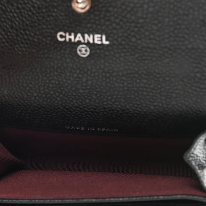 Chanel Caviar Quilted Flap Card Holder Black 4 of 8